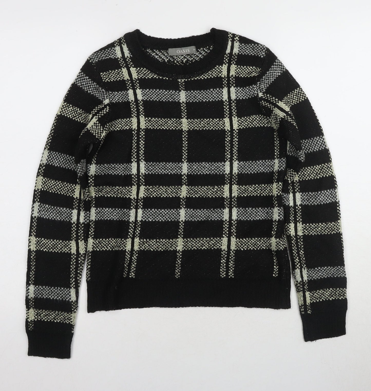 Womens UK Size XS Oasis Black Pullover Jumper