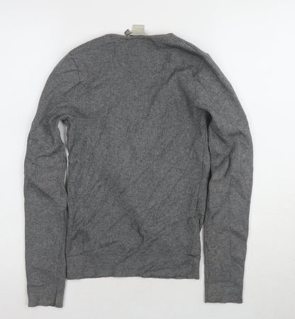 Womens UK Size S Oasis Grey Wrap Jumper