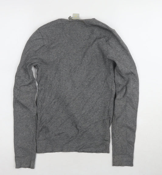 Womens UK Size S Oasis Grey Wrap Jumper