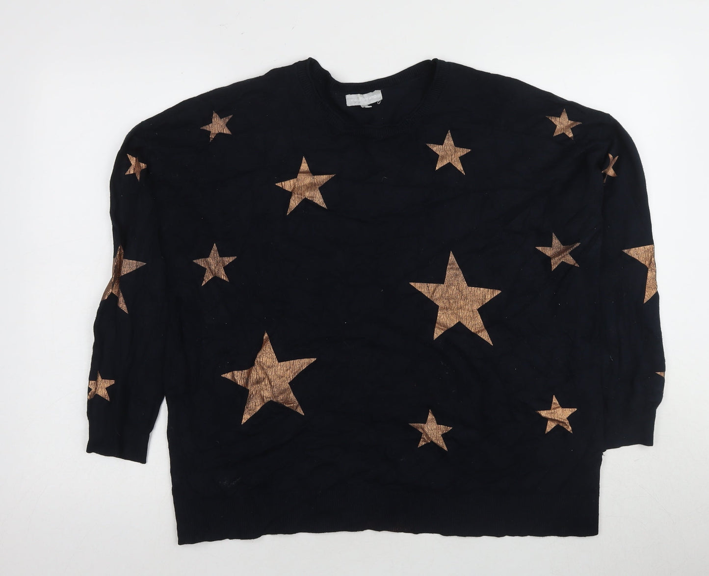 Womens UK Size 10 Red Herring Black Pullover Jumper