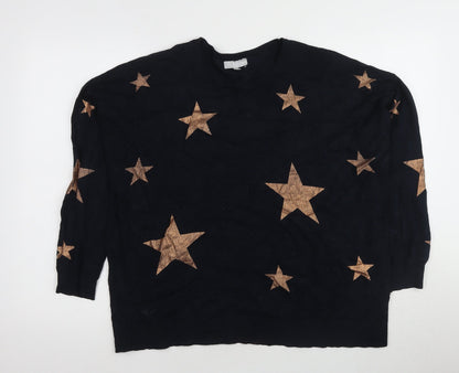 Womens UK Size 10 Red Herring Black Pullover Jumper