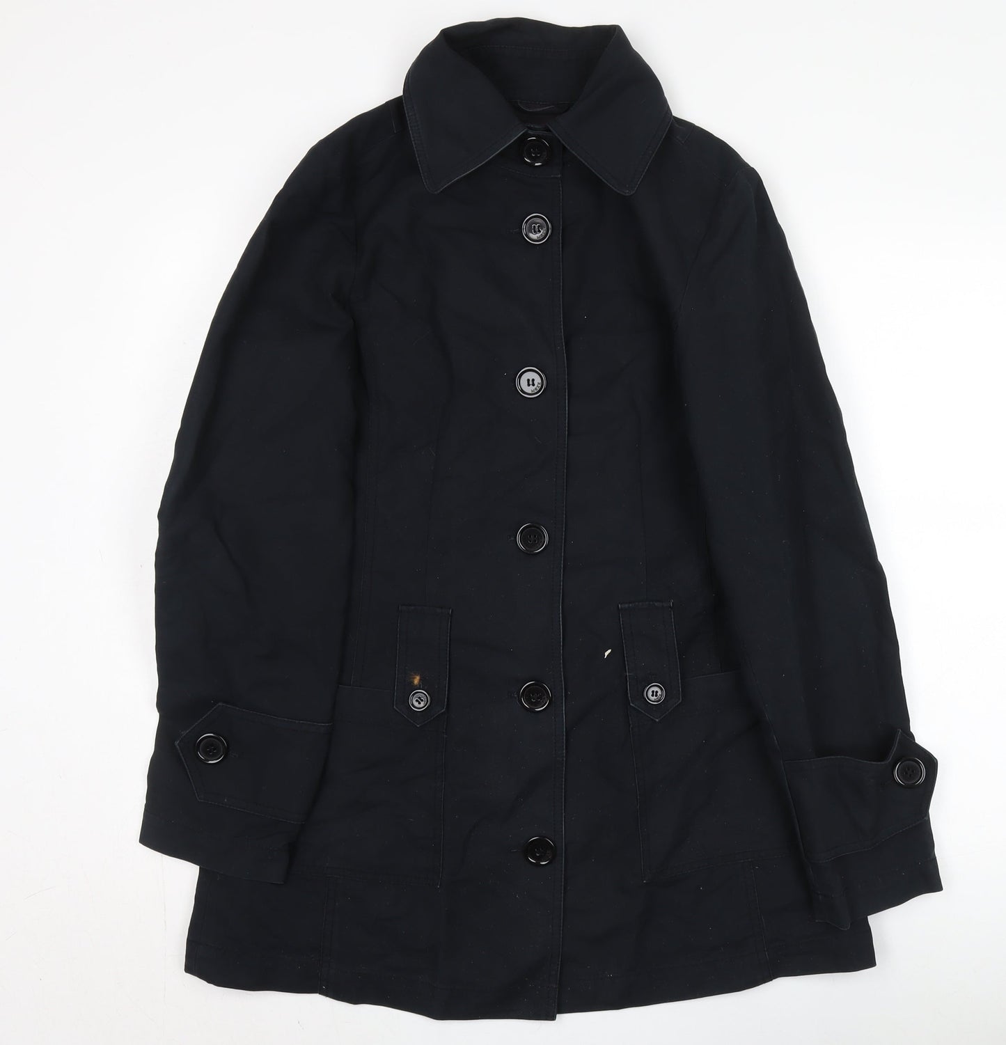 Womens UK Size M Mexx Black Trench Coat