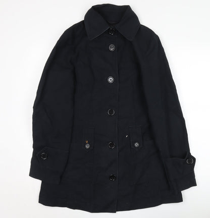 Womens UK Size M Mexx Black Trench Coat