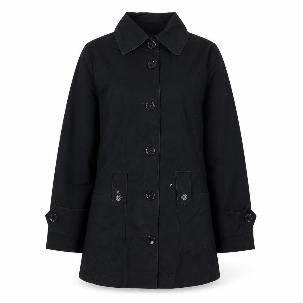 Womens UK Size M Mexx Black Trench Coat