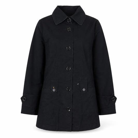 Womens UK Size M Mexx Black Trench Coat