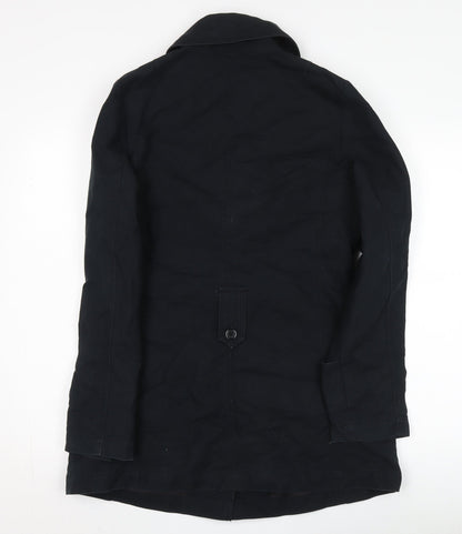 Womens UK Size M Mexx Black Trench Coat