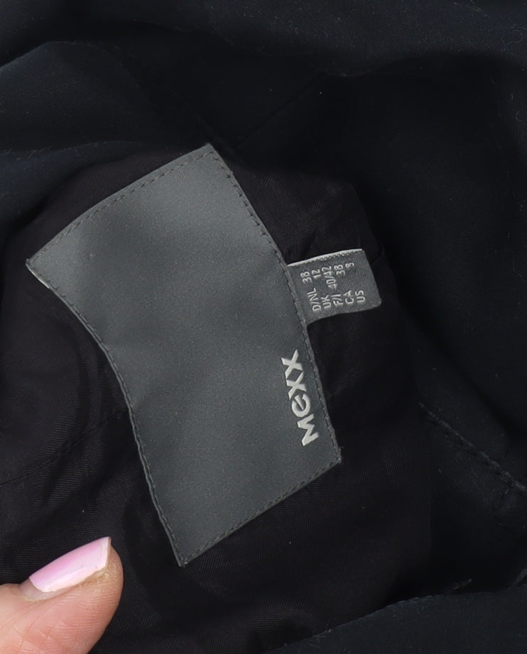 Womens UK Size M Mexx Black Trench Coat