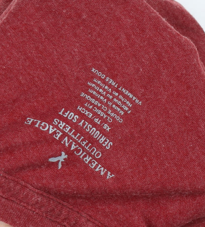 Mens UK Size XS American Eagle Red  T-Shirt