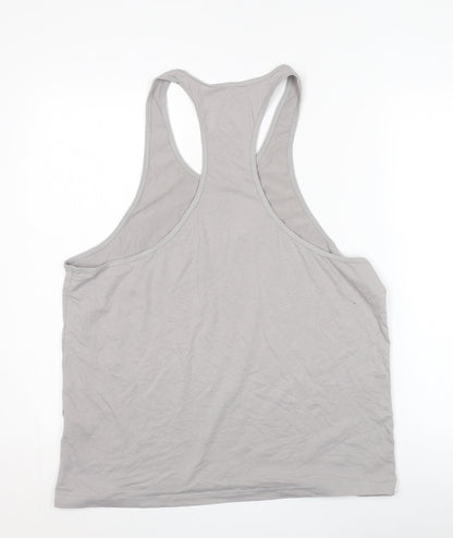 Universal Men's Grey Sleeveless T-Shirt, XL, Cotton