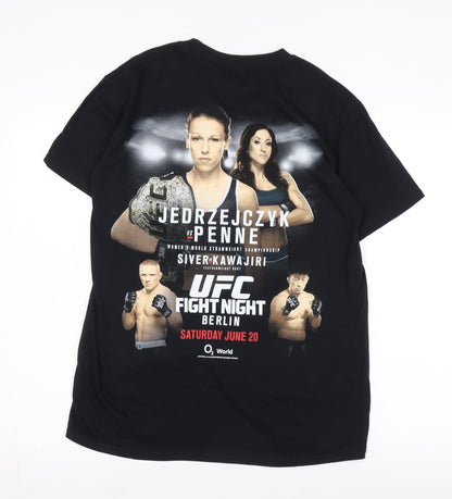 Womens UK Size M UFC Black Basic T-Shirt
