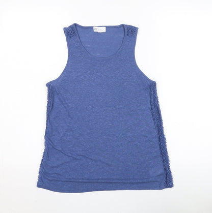 Gap Women's Blue Linen Blend Tank XS