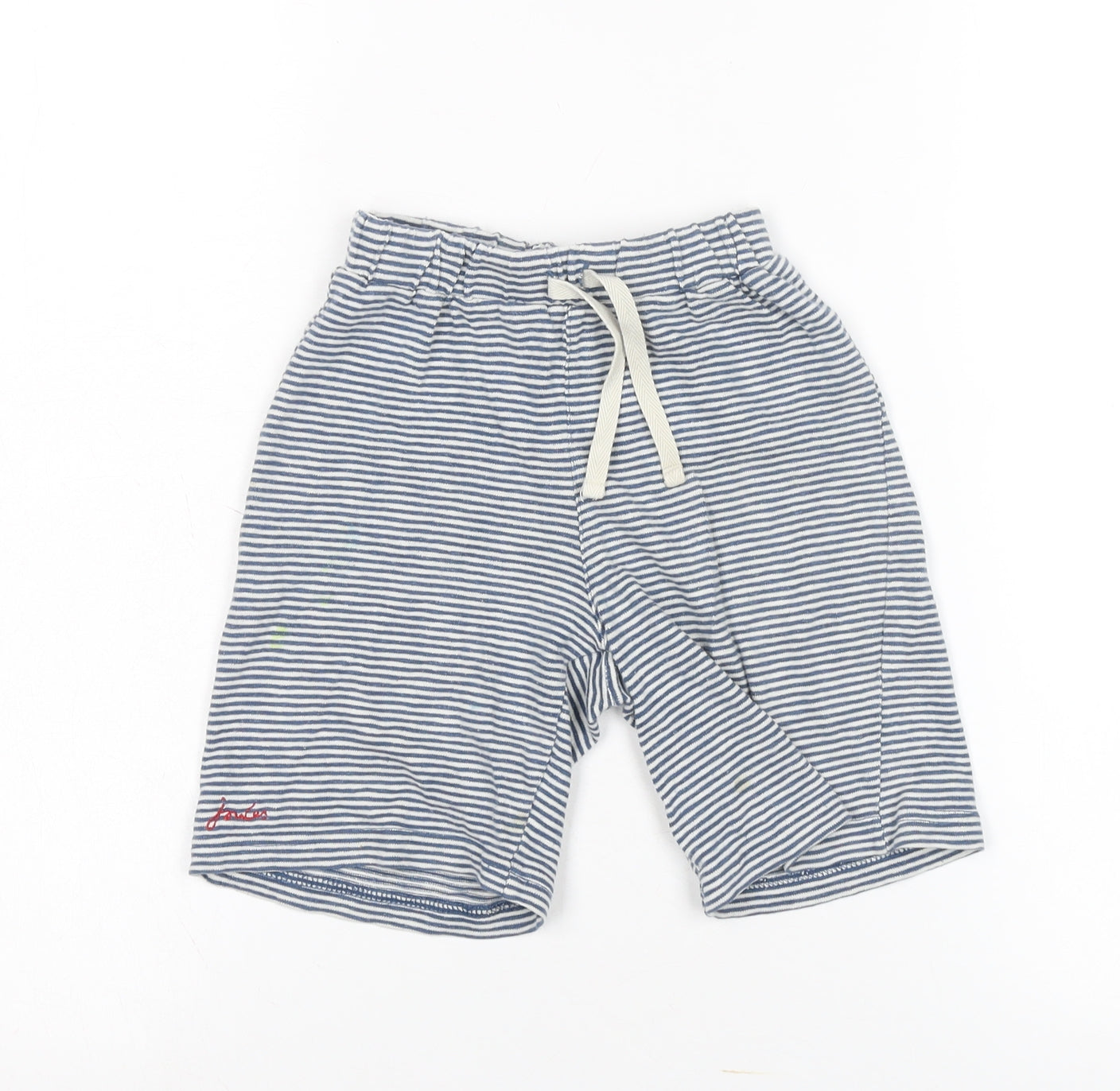 Tom Joule Boys Blue Striped Sweat Shorts, 3 Years, Elastic Waist