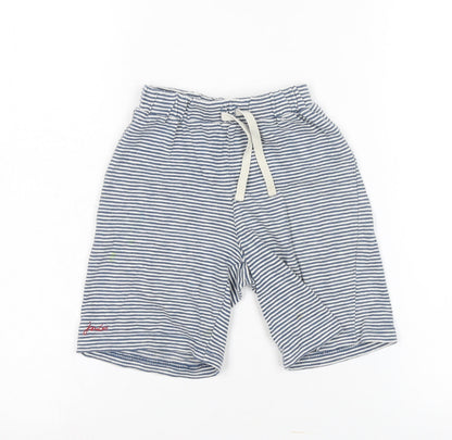 Tom Joule Boys Blue Striped Sweat Shorts, 3 Years, Elastic Waist