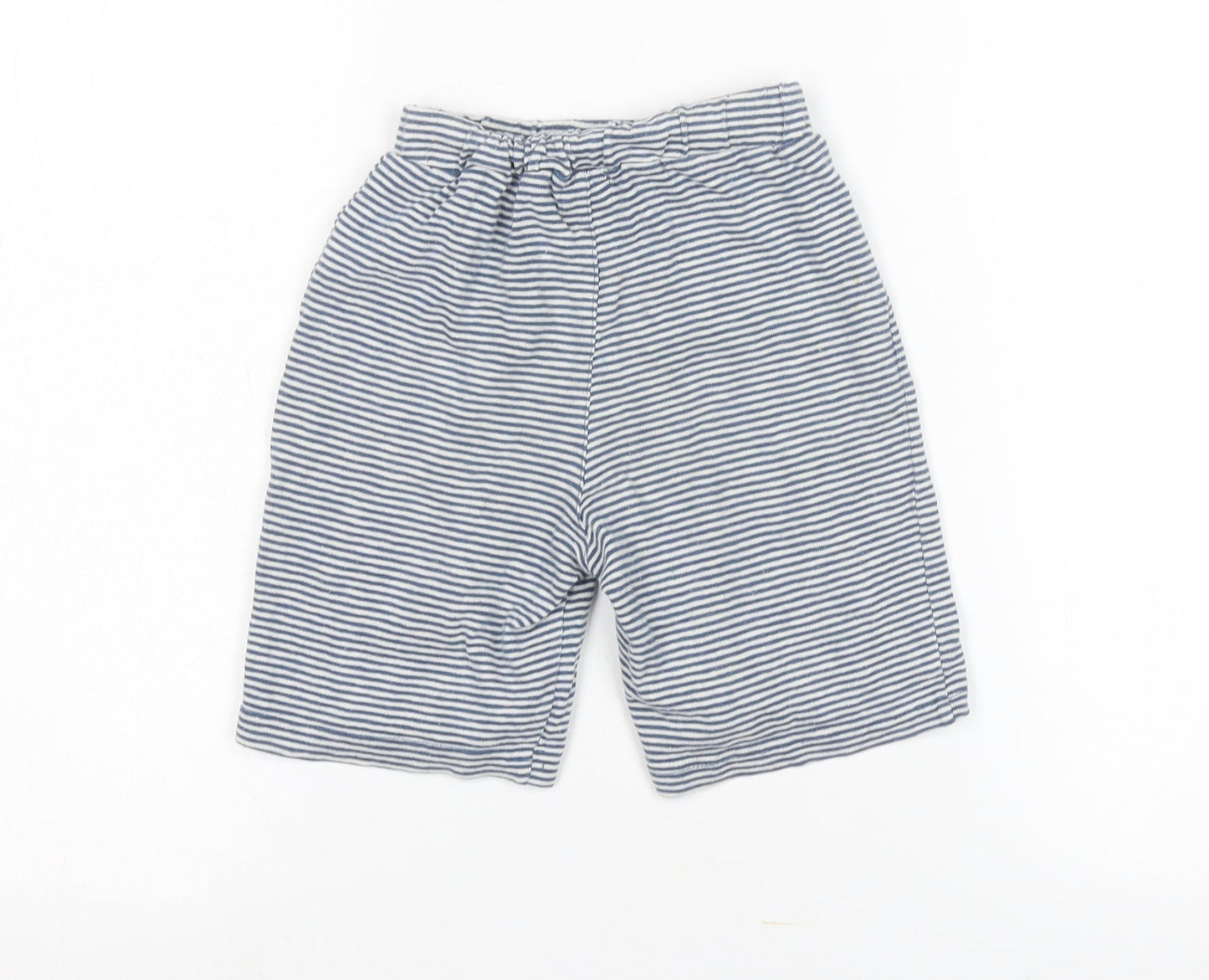 Tom Joule Boys Blue Striped Sweat Shorts, 3 Years, Elastic Waist