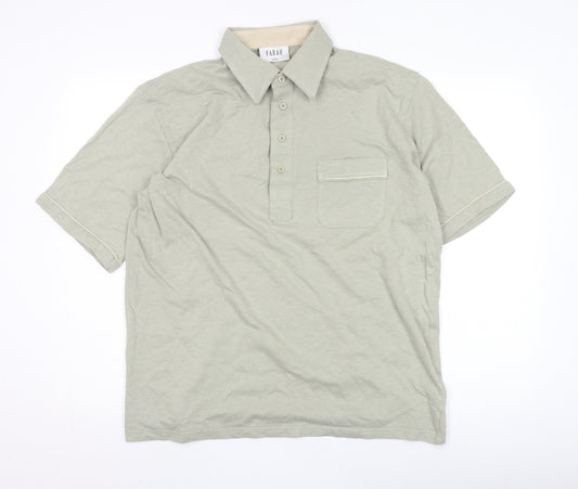 Farah Men's Beige Polo Shirt L - Classic Summer Style