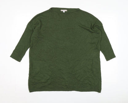 Womens UK Size L Carina Ricci Green Tunic Jumper