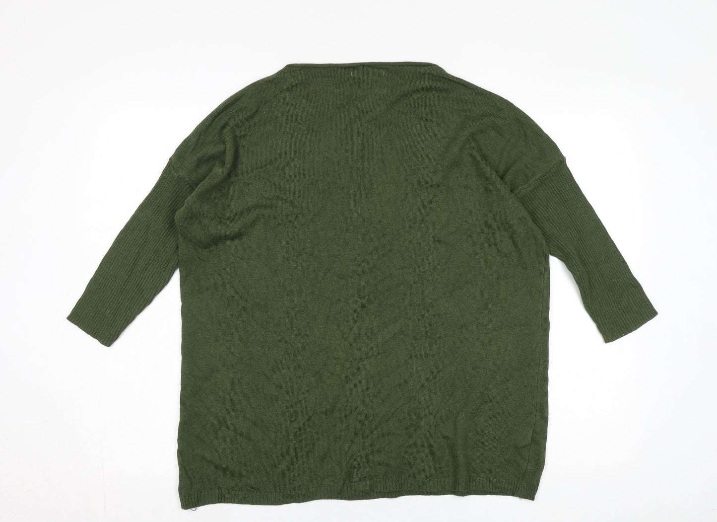 Womens UK Size L Carina Ricci Green Tunic Jumper