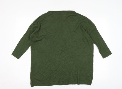 Womens UK Size L Carina Ricci Green Tunic Jumper