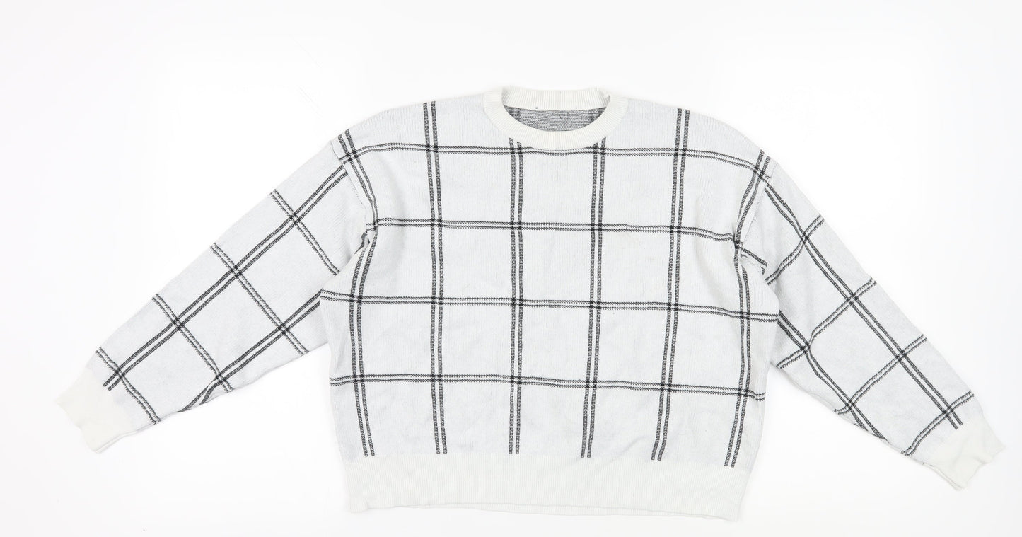 Womens UK Size M New Look White Pullover Jumper