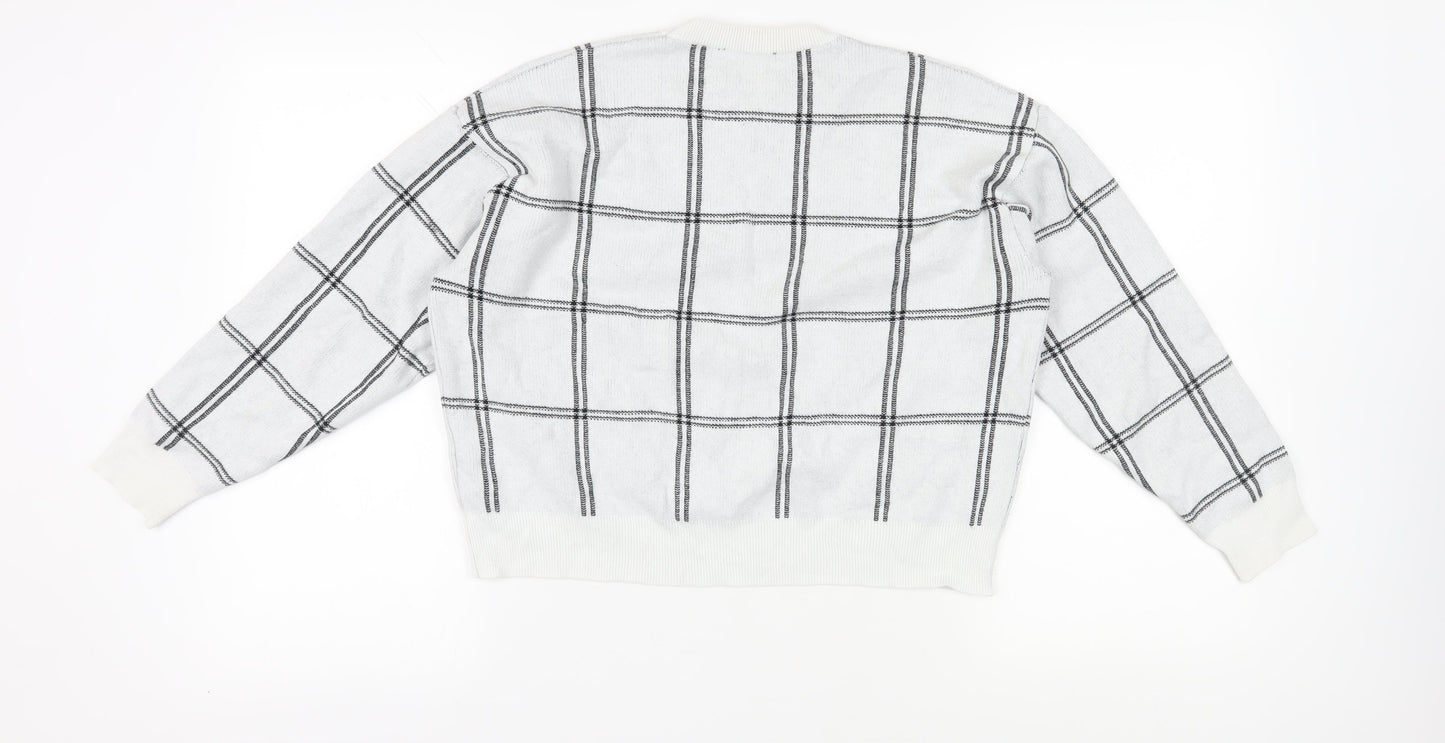 Womens UK Size M New Look White Pullover Jumper