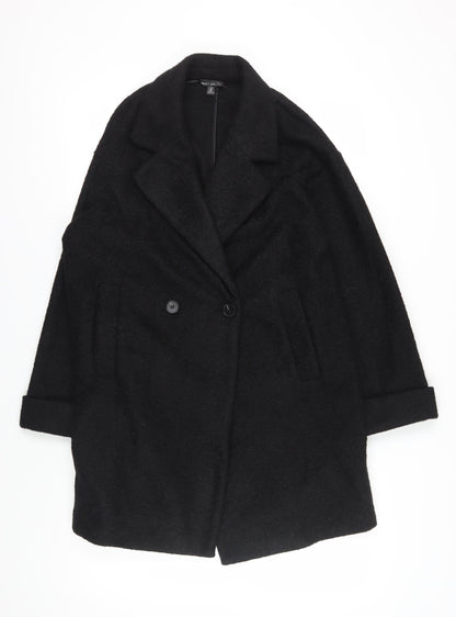 Womens UK Size 10 Plus NEXT Black Overcoat