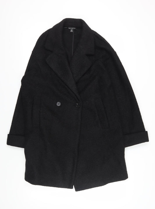 Womens UK Size 10 Plus NEXT Black Overcoat