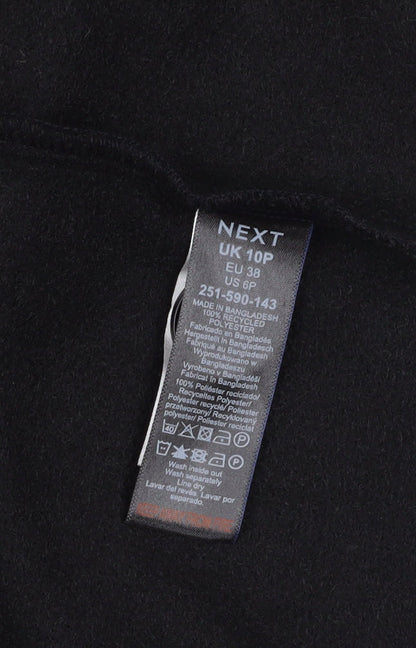 Womens UK Size 10 Plus NEXT Black Overcoat