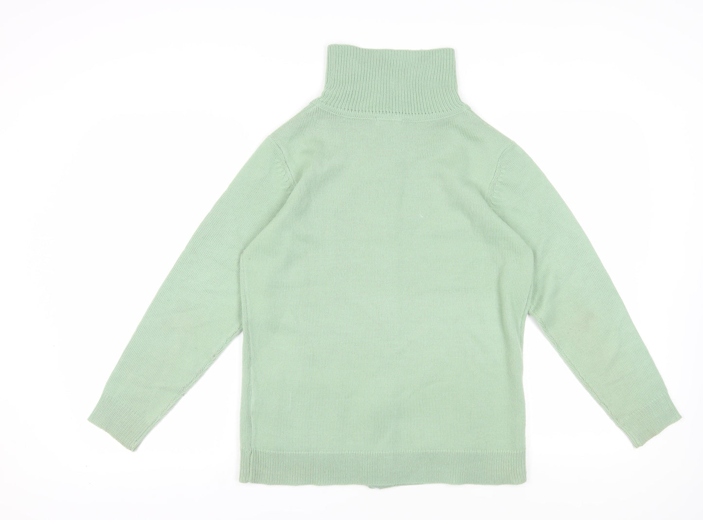 Womens UK Size 14 Damart Green Cardigan Jumper
