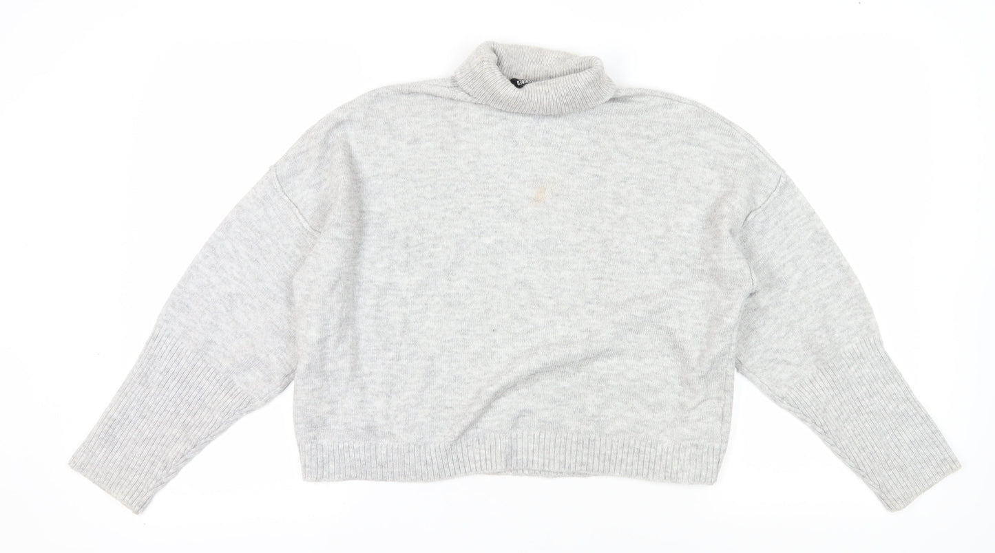 Womens UK Size 6/8 Missguided Grey Pullover Jumper