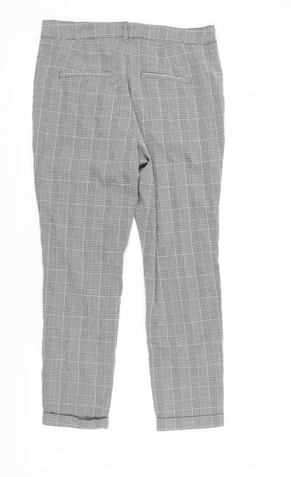 Womens UK Size 14 NEXT Regular Fit Cropped Grey Trousers