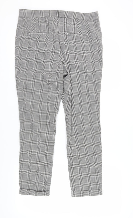 Womens UK Size 14 NEXT Regular Fit Cropped Grey Trousers