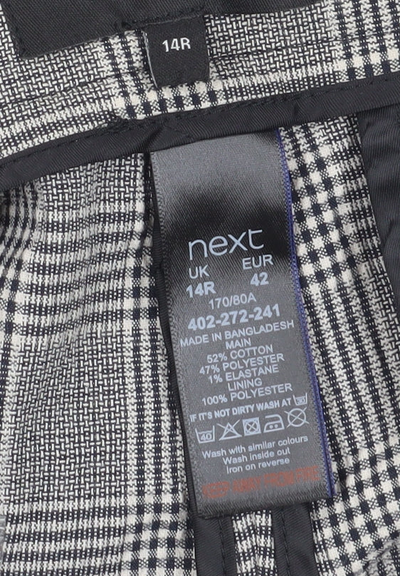 Womens UK Size 14 NEXT Regular Fit Cropped Grey Trousers