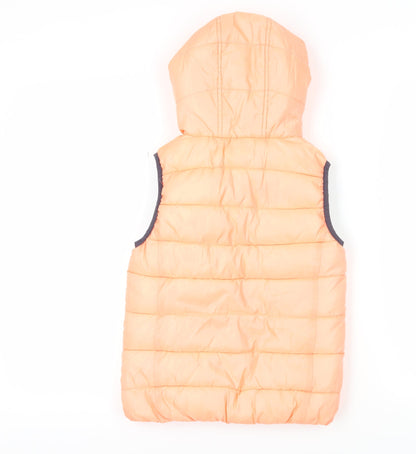 Next Girls Orange Hooded Puffer Jacket 10 Years