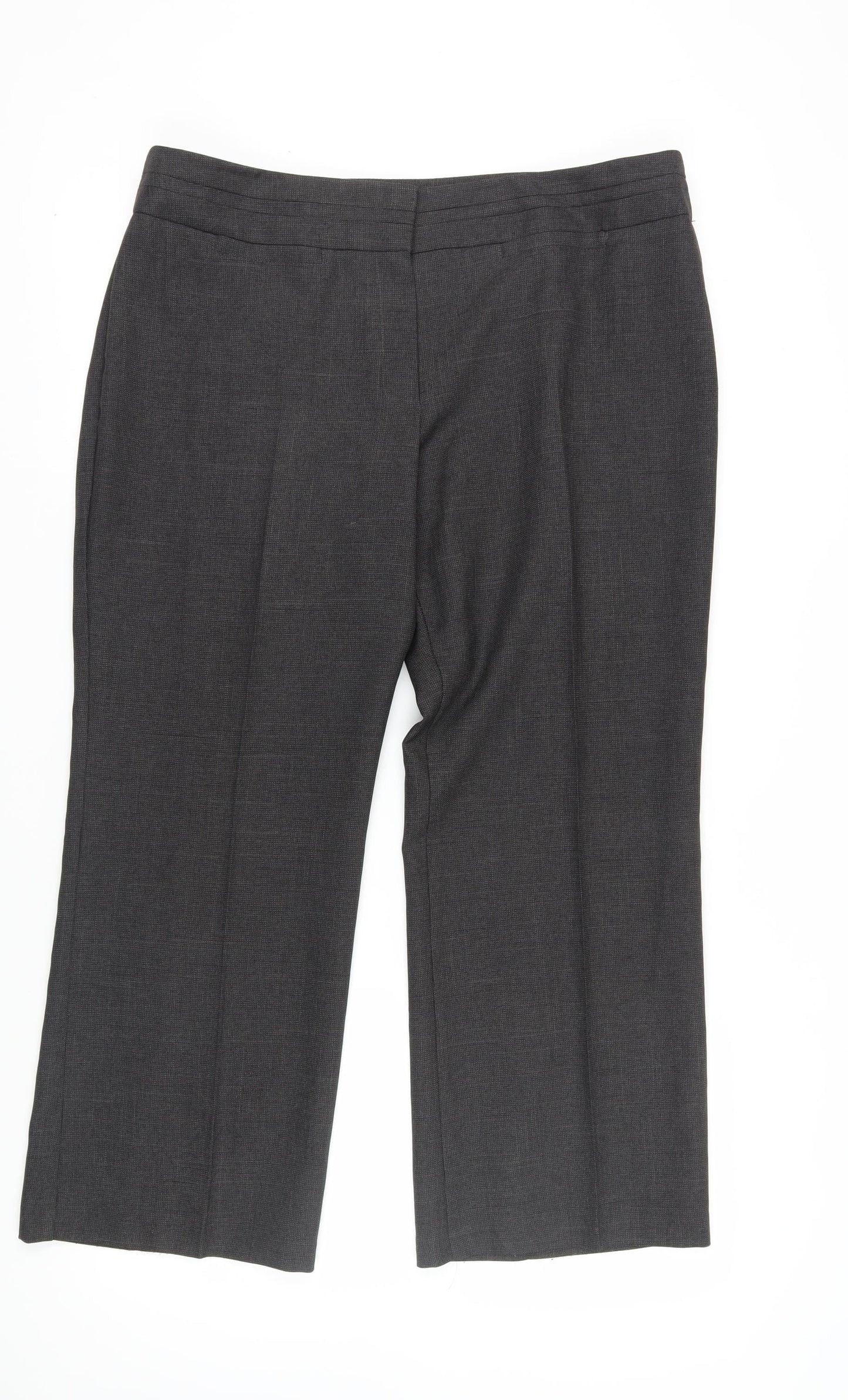 Womens UK Size 18 Marks and Spencer Regular Fit Dress Pants Grey Trousers