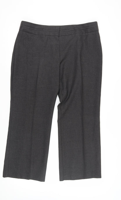 Womens UK Size 18 Marks and Spencer Regular Fit Dress Pants Grey Trousers
