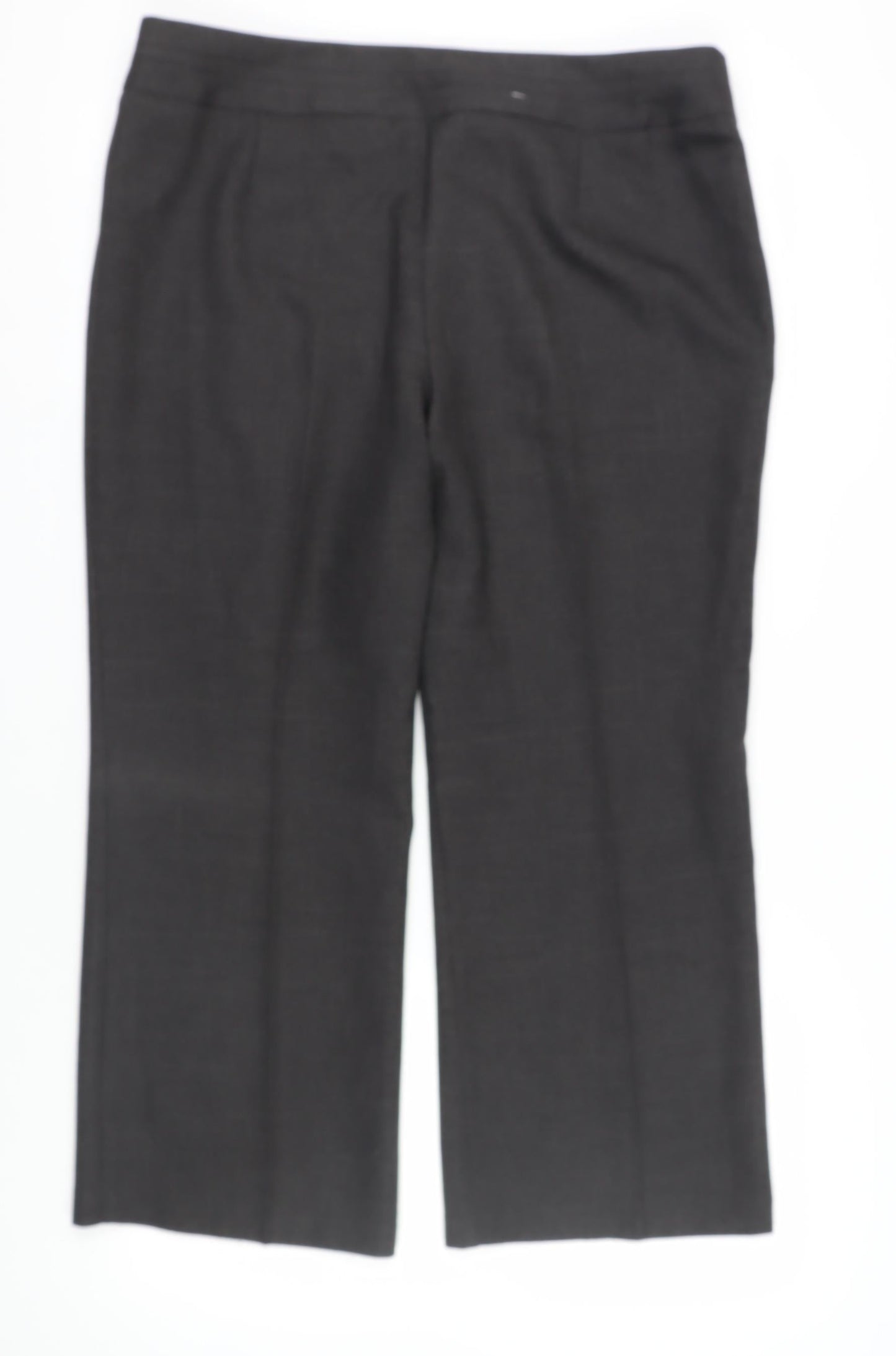 Womens UK Size 18 Marks and Spencer Regular Fit Dress Pants Grey Trousers