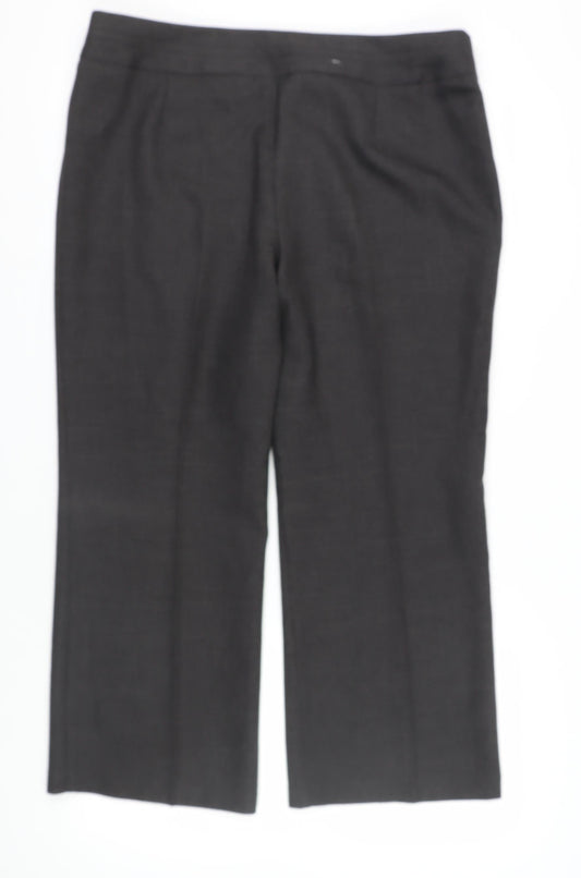 Womens UK Size 18 Marks and Spencer Regular Fit Dress Pants Grey Trousers