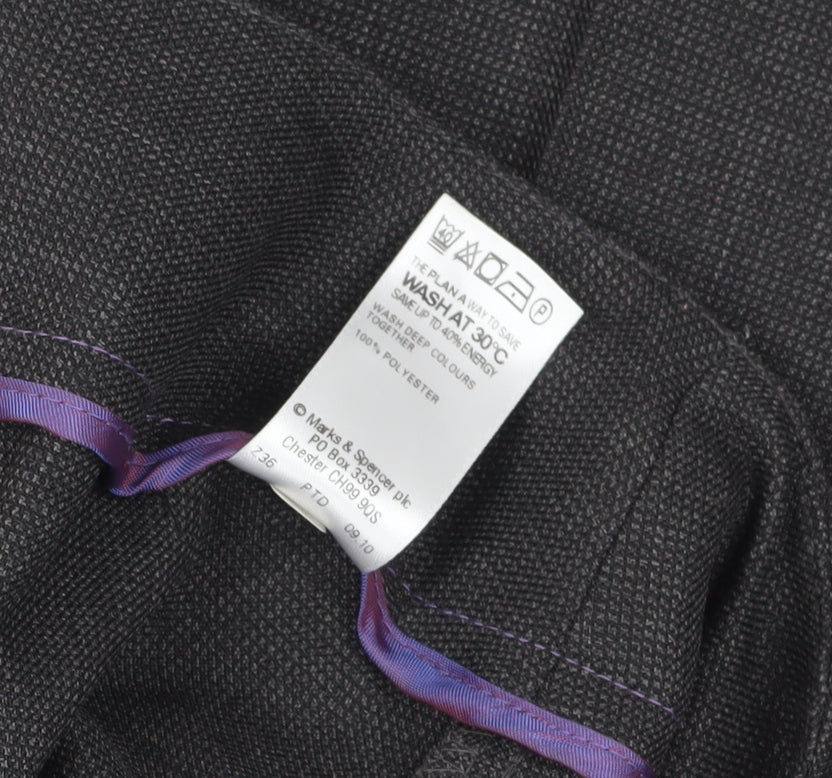 Womens UK Size 18 Marks and Spencer Regular Fit Dress Pants Grey Trousers