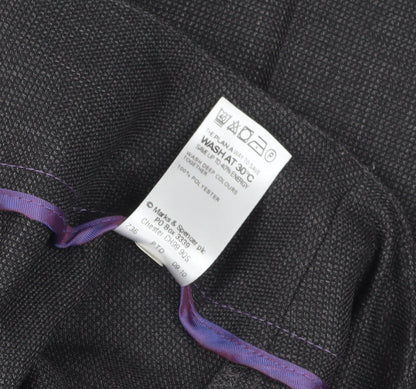Womens UK Size 18 Marks and Spencer Regular Fit Dress Pants Grey Trousers