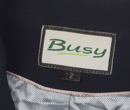 Busy Women's Blue Classic Blazer, Size 12