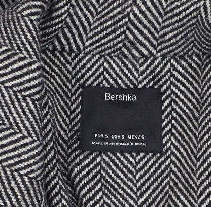 Womens UK Size 8 Bershka Grey Overcoat
