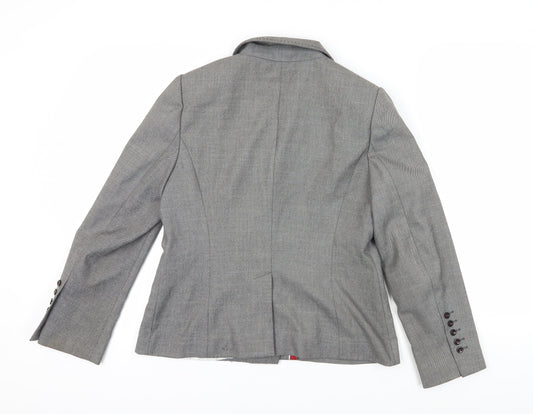 Marks and Spencer Women's Grey Suit Jacket Size 14