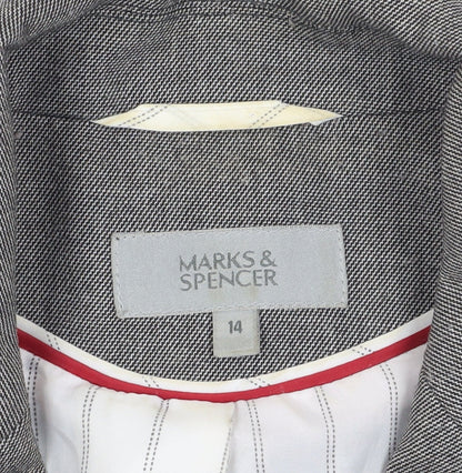 Marks and Spencer Women's Grey Suit Jacket Size 14