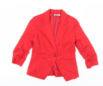 Walg Red Women's Blazer, Size S, 3/4 Sleeve