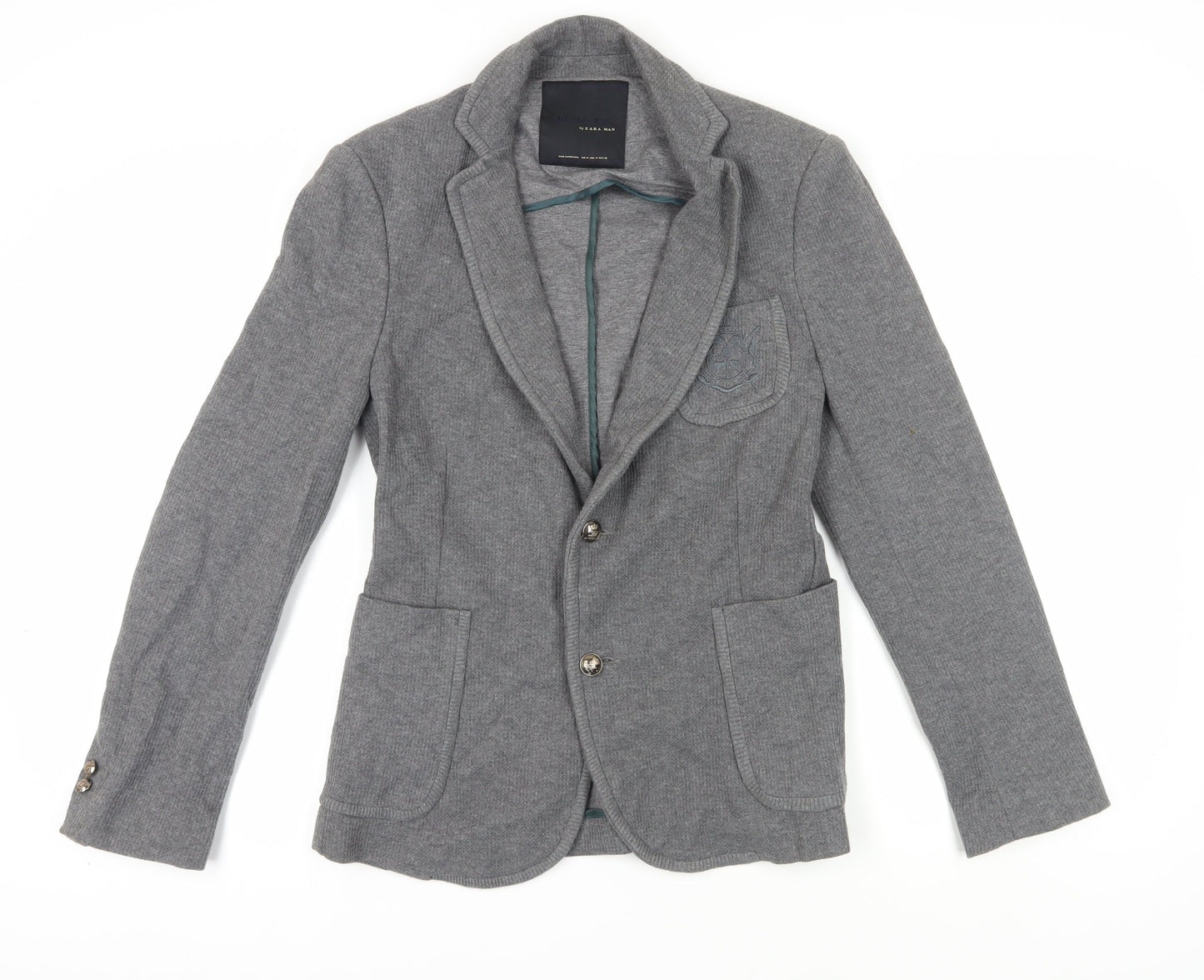 Mens UK Size 38 Zara Regular Grey Suit Jacket