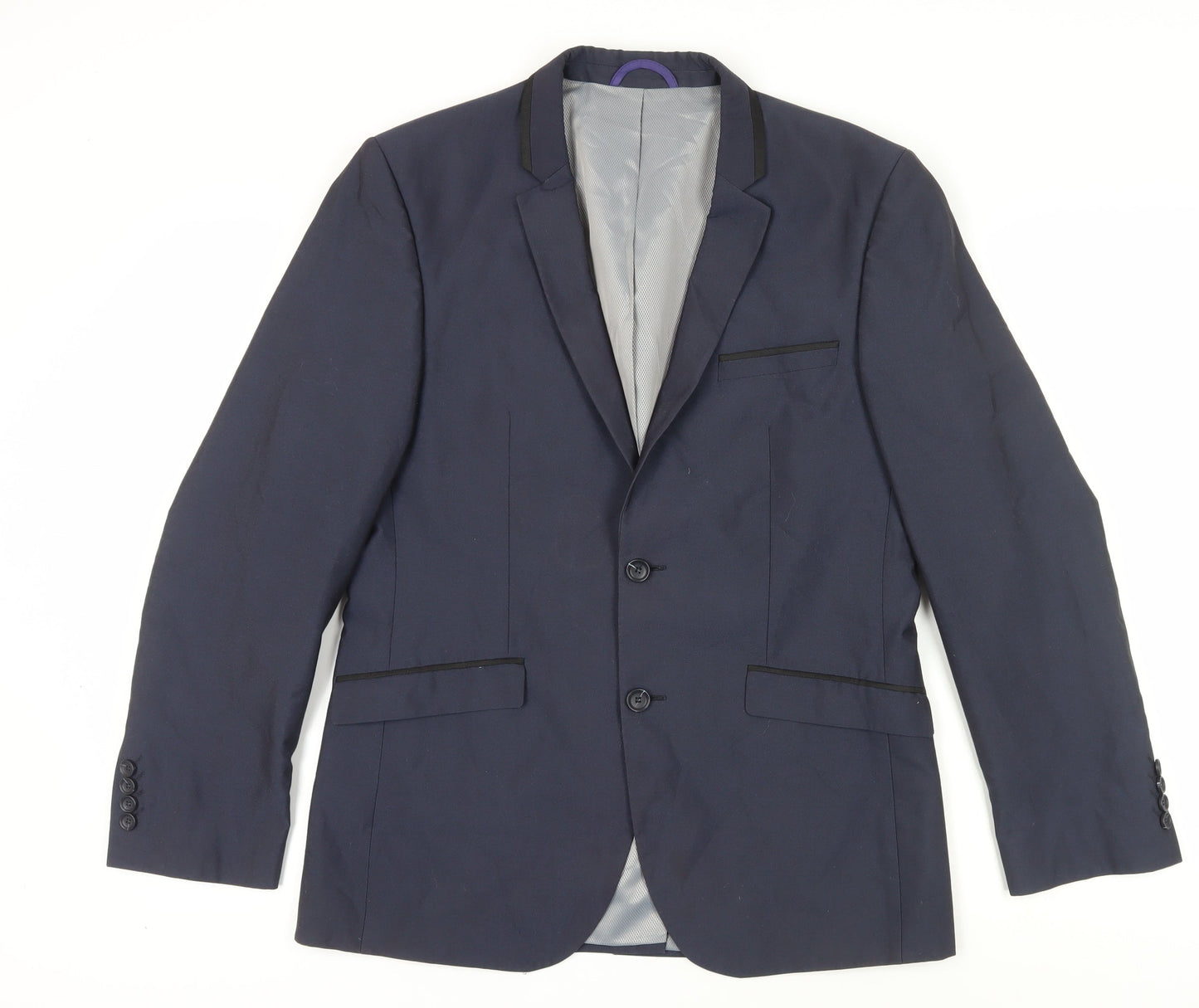 Mens UK Size 40 Burton Regular Blue Suit Jacket