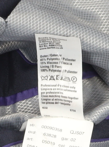 Mens UK Size 40 Burton Regular Blue Suit Jacket