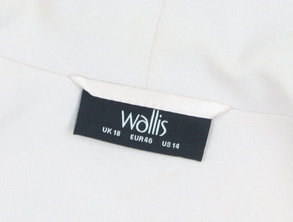Womens UK Size 18 Wallis Ivory Overcoat