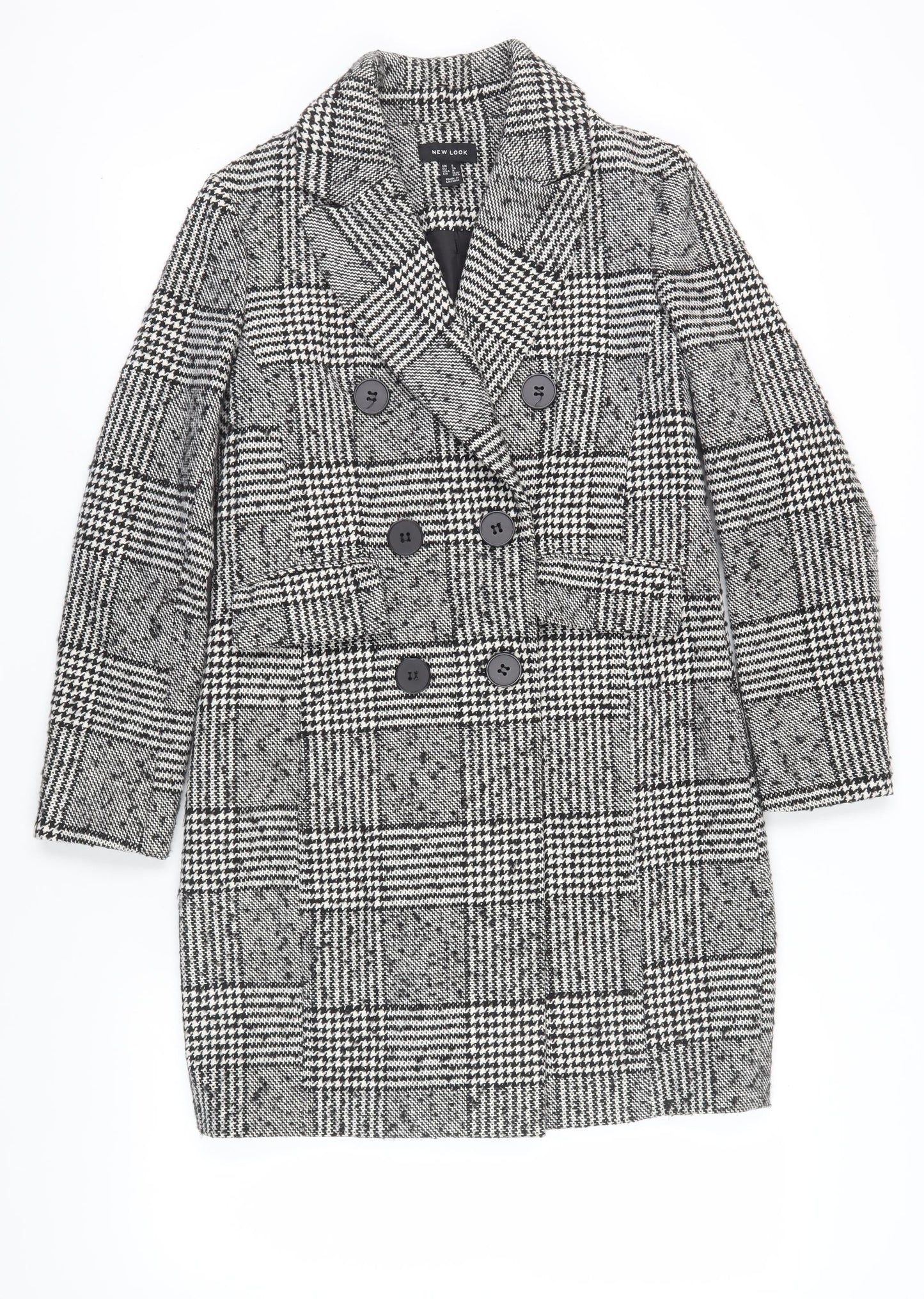 Womens UK Size 8 New Look Multicoloured Pea Coat