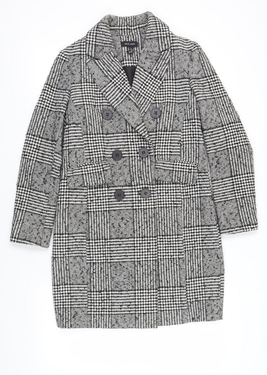 Womens UK Size 8 New Look Multicoloured Pea Coat